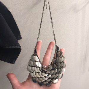 Silver statement necklace